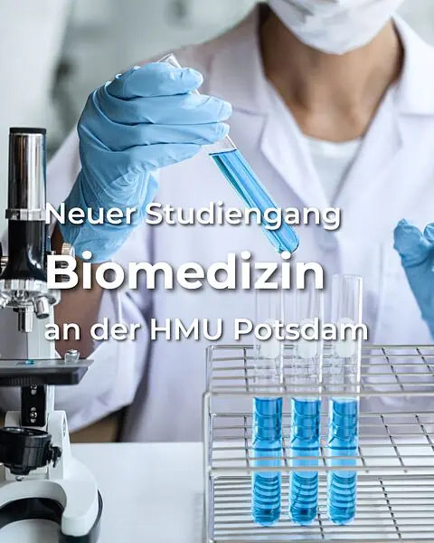 Studiengang Biomedizin ab WiSe 24/25. Credits: HMU Health and Medical University Potsdam  