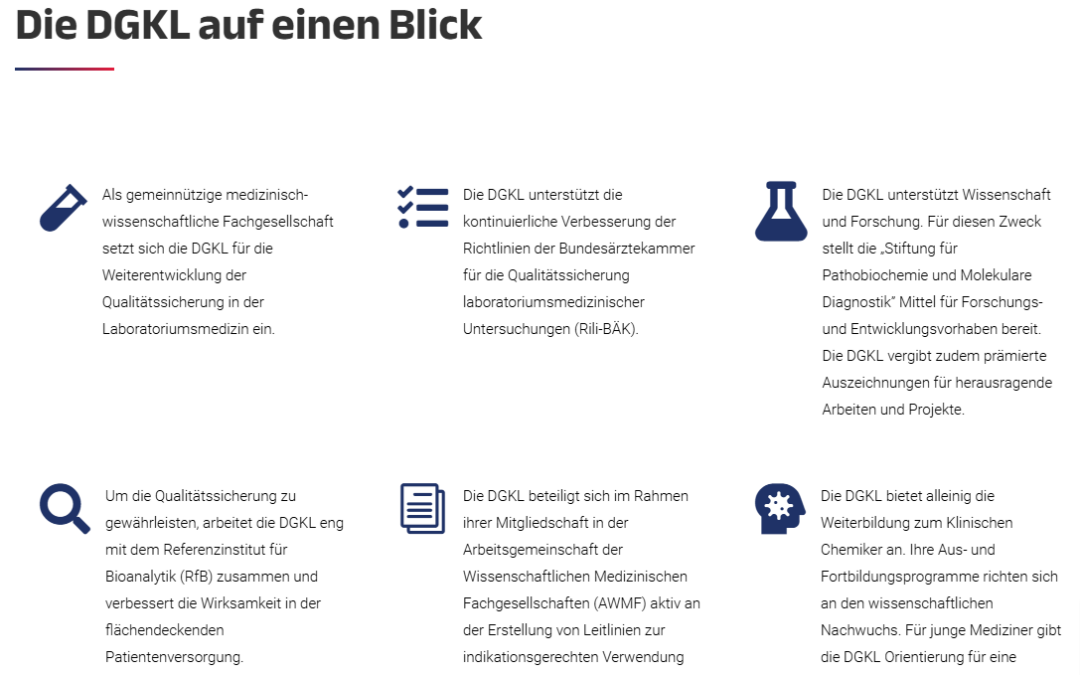 VORGESTELLT: Deutsche Gesellschaft für klinische Chemie und Laboratoriumsmedizin (DGKL)