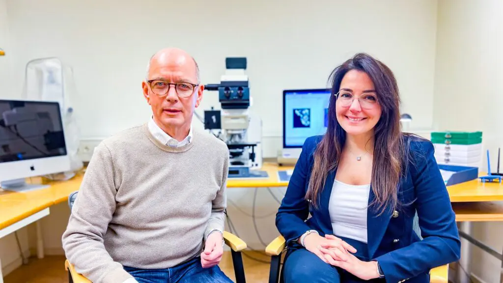 Tord Berglund und Carlotta Dionigi, Sahlgrenska Akademie an der Universität Göteborg (Foto: Elin Lindström)