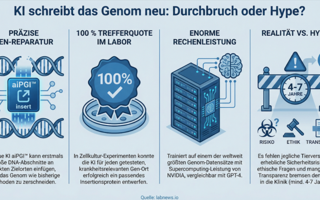 Weltweit erste KI-Modelle für programmierbare Gen-Insertion vorgestellt