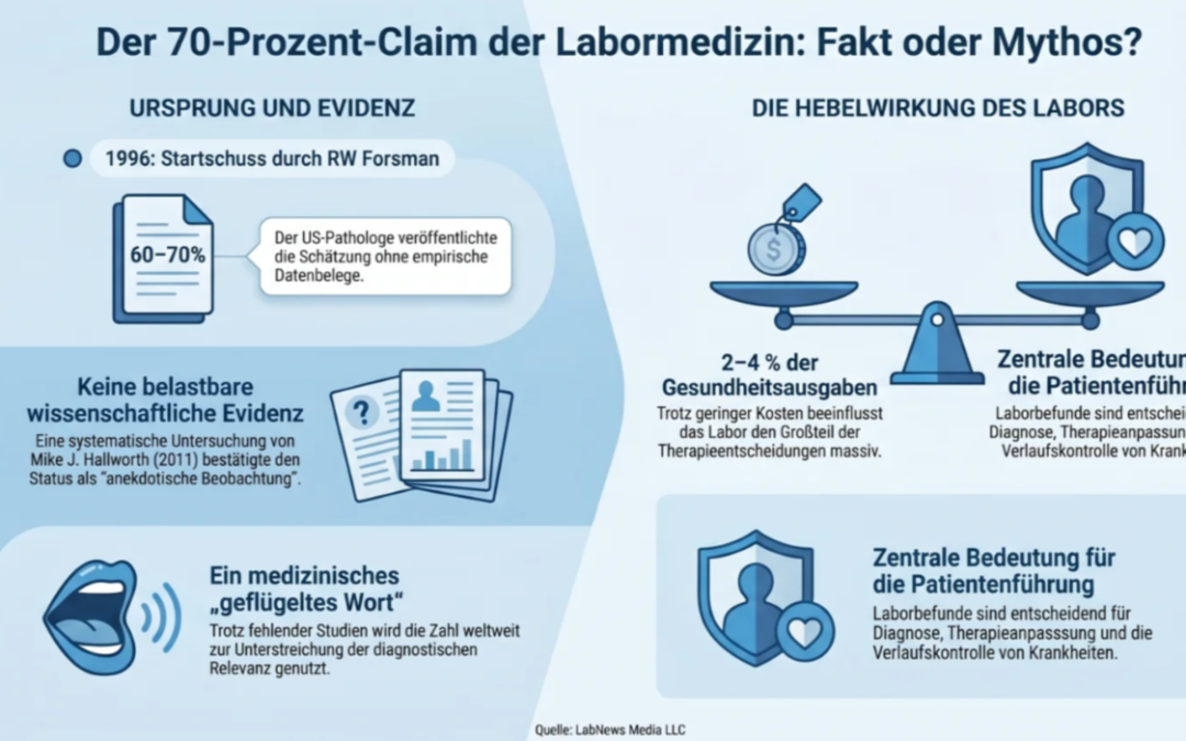 Der 70-Prozent-Claim der Labormedizin: Wie viel Wahrheit steckt hinter der berühmten Zahl?