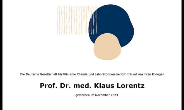 Wir trauern um Prof. Dr. med. Klaus Lorentz