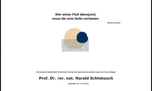 Wir trauern um Prof. Dr. rer. nat. Harald Schlebusch