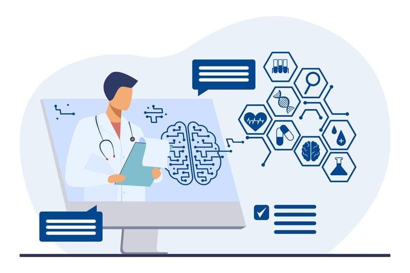 TUD-Forschende testen autonomen KI-Agenten erfolgreich an realitätsnahen, simulierten Patientenfällen. | Quelle: iStock / SurfUpVector | Copyright: iStock / SurfUpVector