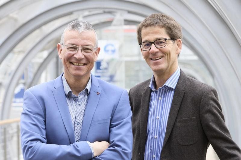 The presidents of the Pneumology Congress 2026 in Munich: Professor Robert Bals (left) and Professor Rainald Fischer | Source: Photo: Mike Auerbach