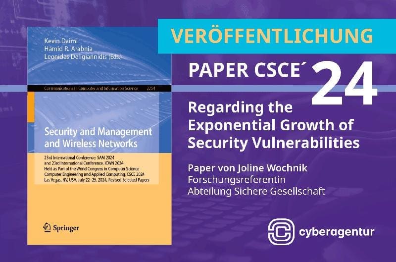Mit ihrer Untersuchung zum rasanten Anstieg von Sicherheitslücken sorgte Joline Wochnik auf dem CSCE’24 in Las Vegas für Aufmerksamkeit — das Paper erschien nun im Tagungsband bei Springer Nature. | Quelle: Springer Nature/freepik | Copyright: Cyberagentur