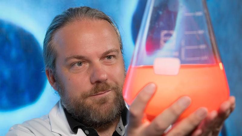 The microbiologist Prof. Dr. Christian Jogler is funded by the Volkswagen Foundation for a pioneering project to search for the microbial origin of life. | Source: (Photo: Jens Meyer/University of Jena)