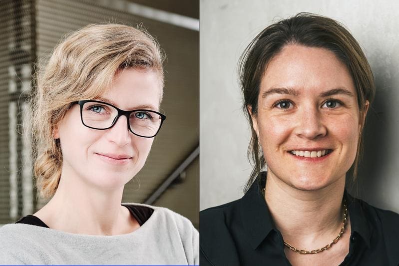 Dr. Corinna Bang (left) and Prof. Mathilde Poyet jointly lead the new DFG-funded microbiome platform at Kiel University. | Copyright: © Soul Picture / private