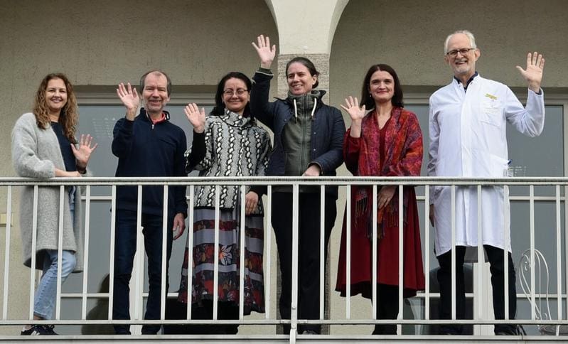 Dr. Taurina (Riga/Latvia), Prof. Voigtländer (Vienna/Austria, coordinator of the JARDIN project), Prof. Streata (Craiova/Romania), Dr. Unterberger (Vienna/Austria), Prof. Auzenbaha (Riga/Latvia) and Prof. Hebestreit, ZESE Würzburg (from left) | Source: Alicja Kunikowska