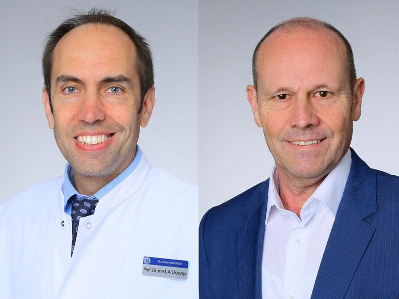 (from left) Prof. Dr. Alexander Drzezga and Prof. Dr. Bernd Neumaier | Source: Michael Wodak/Christian Wittke | Copyright: University Hospital Cologne