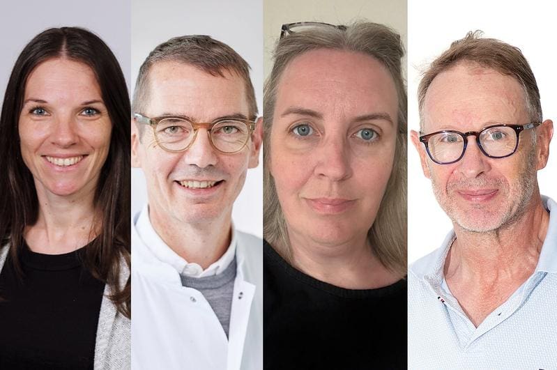 The researchers from France and Germany (from left): Emilie Montellier from the Université Grenoble Alpes, MHH Professor Christian Kratz, Gaëlle Bougeard from the Université de Rouen Normandie and the late Professor Pierre Hainaut. | Copyright: Elotine Photo, Christian Wyrwa/wyrwa fotografie, Gaëlle Bougeard, Thomas Bianchin.