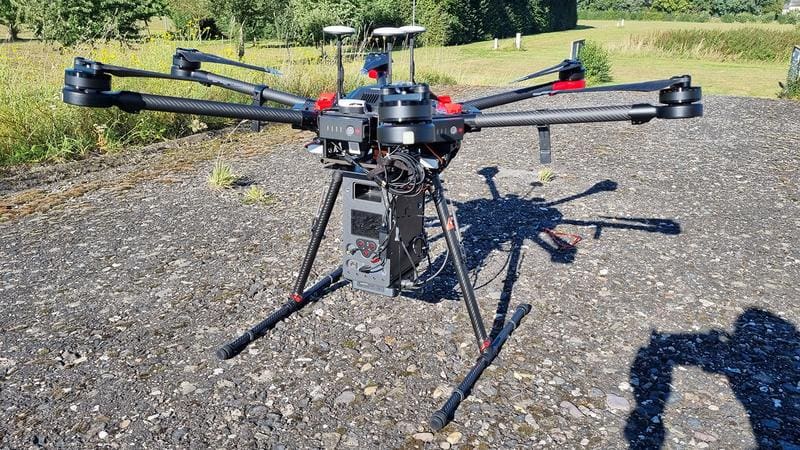 In addition to a gamma detector, the highly automated UAS has electro-optical and infrared cameras on board. | Copyright: © Fraunhofer FKIE