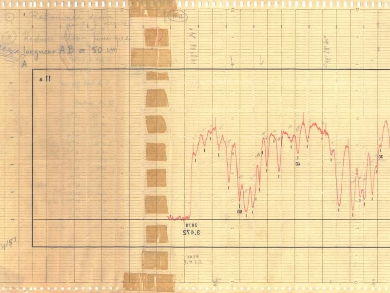 Original spectrum on paper from 1951 | Source: IUD | Copyright: University of Bremen