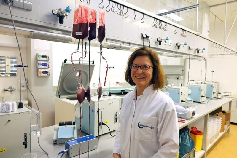 PD Dr. Konstanze Aurich from the Institute of Transfusion Medicine at the University Medical Center Greifswald. | Source: Photo: UMG/Hauke Meier 