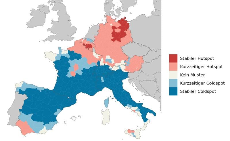 Development of avoidable mortality in Western European regions between 2002 and 2019 | Copyright: Federal Institute for Population Research (BiB)  