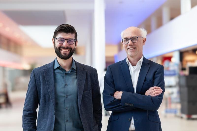 PD Dr. Mihai Avram, Head of the Psychedelic Neuroimaging Lab, Department of Psychiatry and Psychotherapy, and Prof. Dr. Stefan Borgwardt, Head of the Translational Psychiatry Group and Professor at the University of Lübeck (from left) | Source: UKSH | Copyright: UKSH  