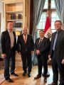 Auf dem Foto (v. li.): Prof. Sven Michel – Präsident der DAH, S. E. Abdulraheem Al Faily - Botschafter der Republik Irak, Dr. Moeiad Jabber – Beauftragter der irakischen Universität Altoosi, Prof. Dr. Christoph Schulz, Altrektor der FH Dresden. | Quelle: Foto: Badr Mohammed