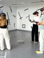 Medizinstudierende trainieren im virtuellen Schockraum die Notfallbehandlung eines Patienten | Quelle: Foto: Daniela Stang | Copyright: Uni Ulm